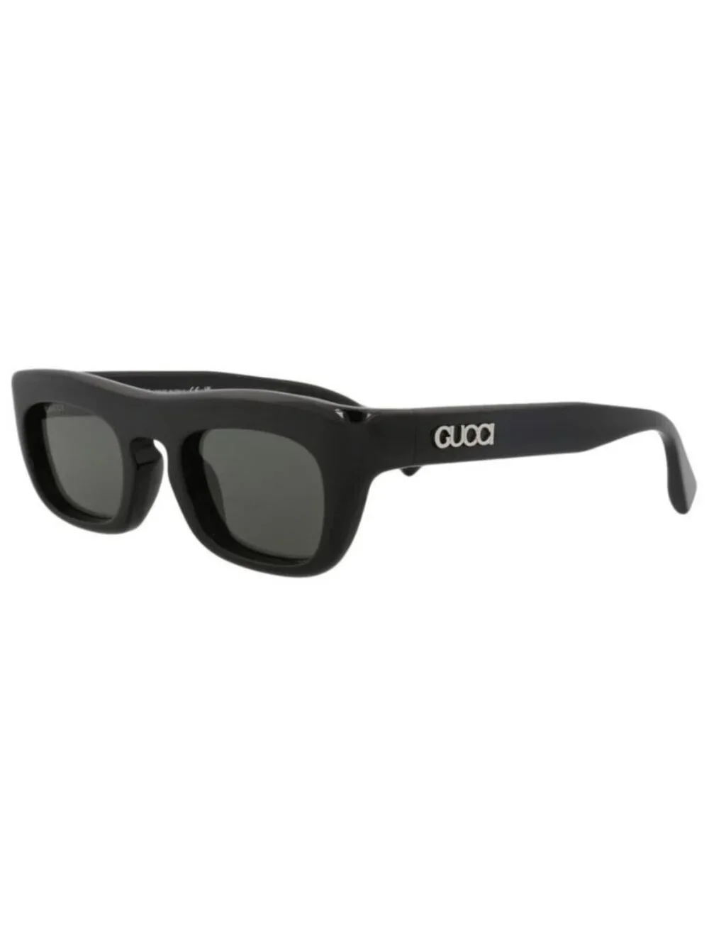 New Gucci Mens Square/Rectangle Black Black Grey Fashion Designer Sunglasses
